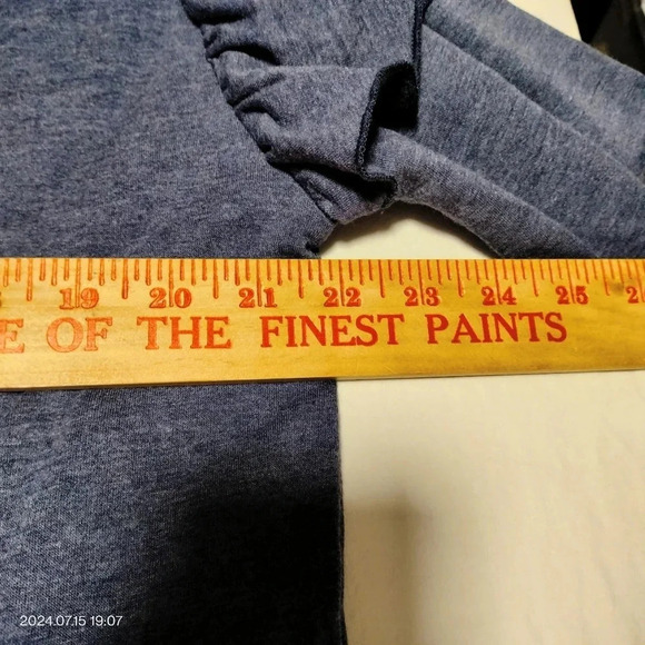 Matilda Jane Lena Flutter Sleeves Minimalist Classic style Blue Top size Medium - Picture 6 of 7